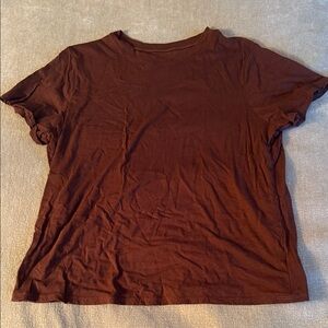 a new day Rich Dark Red Short Sleeve Tee